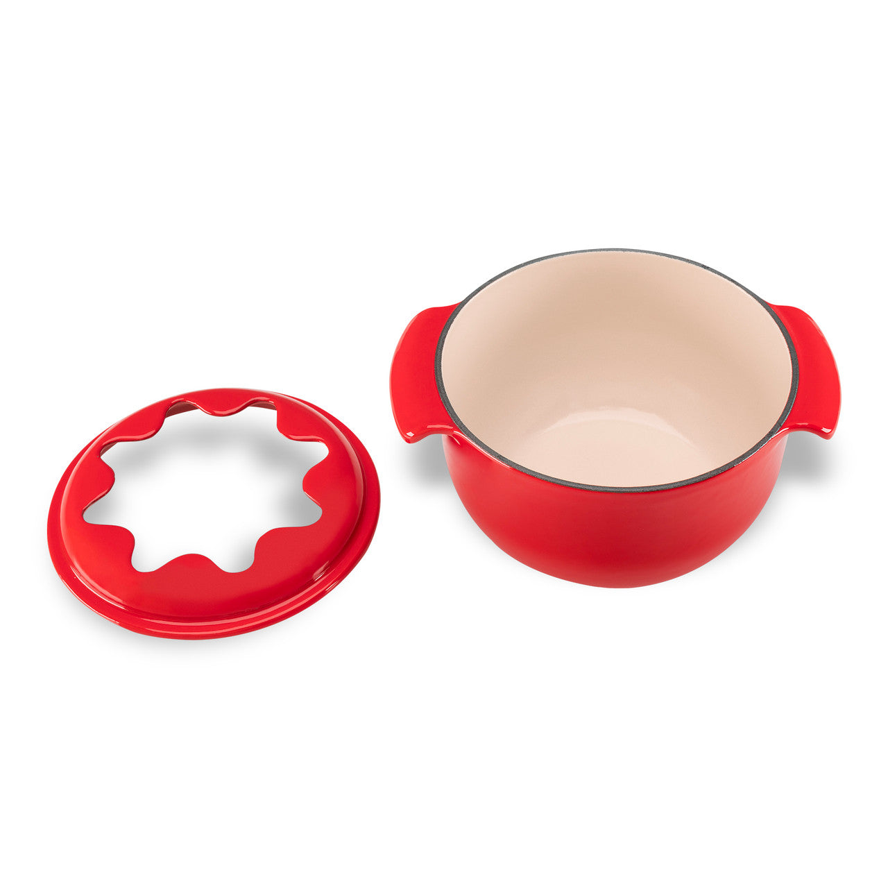 Fondue Set 21cm/1.4L, Cast Iron, Federation Red