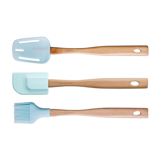 Spatula, Brush & Spoon Set Duck Egg Blue