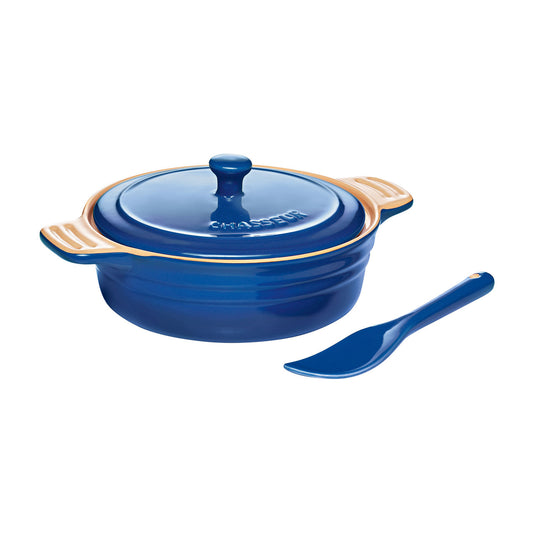Camembert Baker with Cheese Spreader Blue
