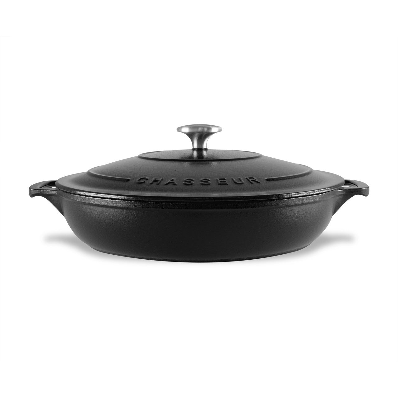 Low Round Casserole 30cm/2.5L Matte Black - Chasseur Australia