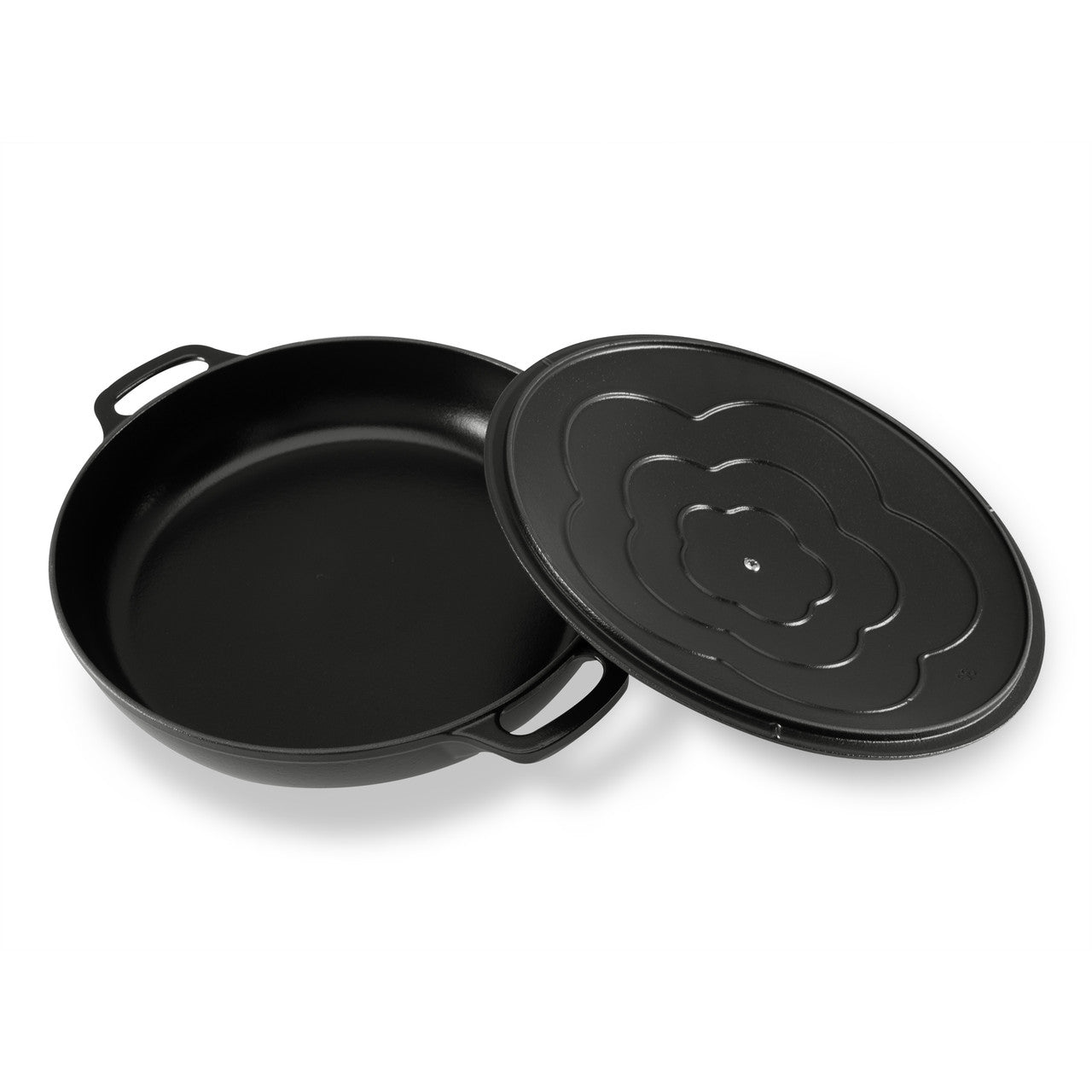 Low Round Casserole 30cm/2.5L Matte Black - Chasseur Australia
