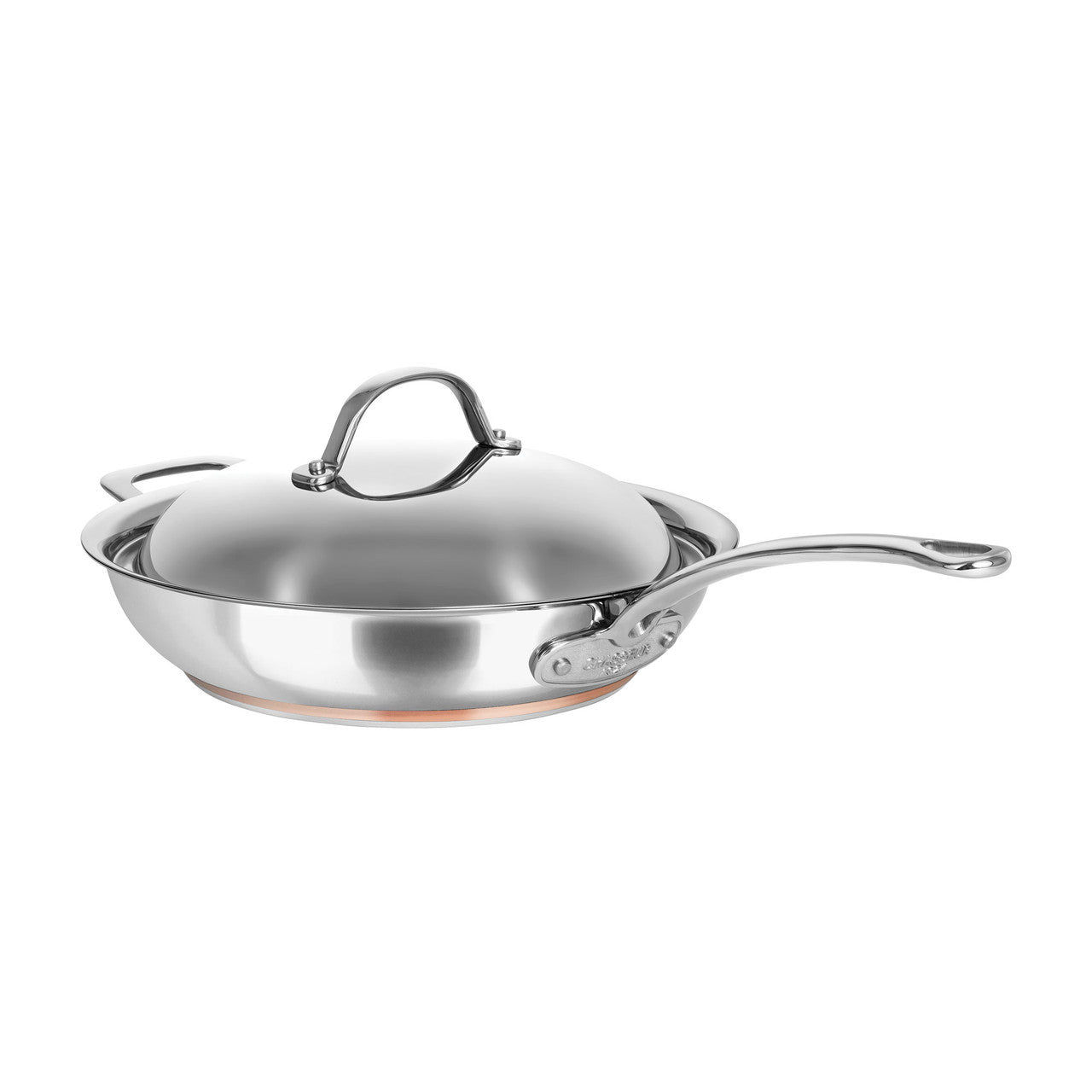 Le Cuivre 28 x 6.5cm Saute Pan with Lid and Helper Handle
