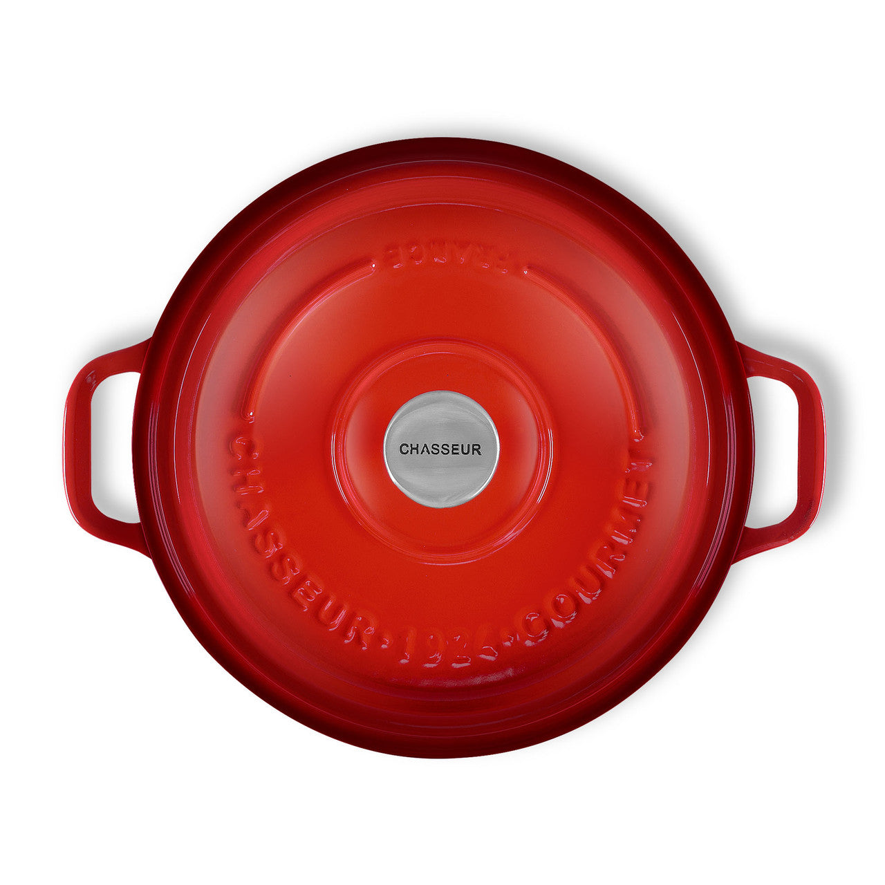 Gourmet Round French Oven, 26cm/5 Litre, Cast Iron, Crimson