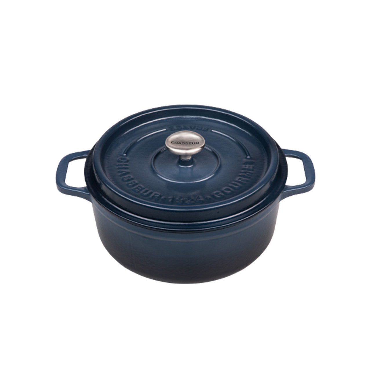 Gourmet Round French Oven 24cm/4 Litre, Cast Iron, Midnight Blue