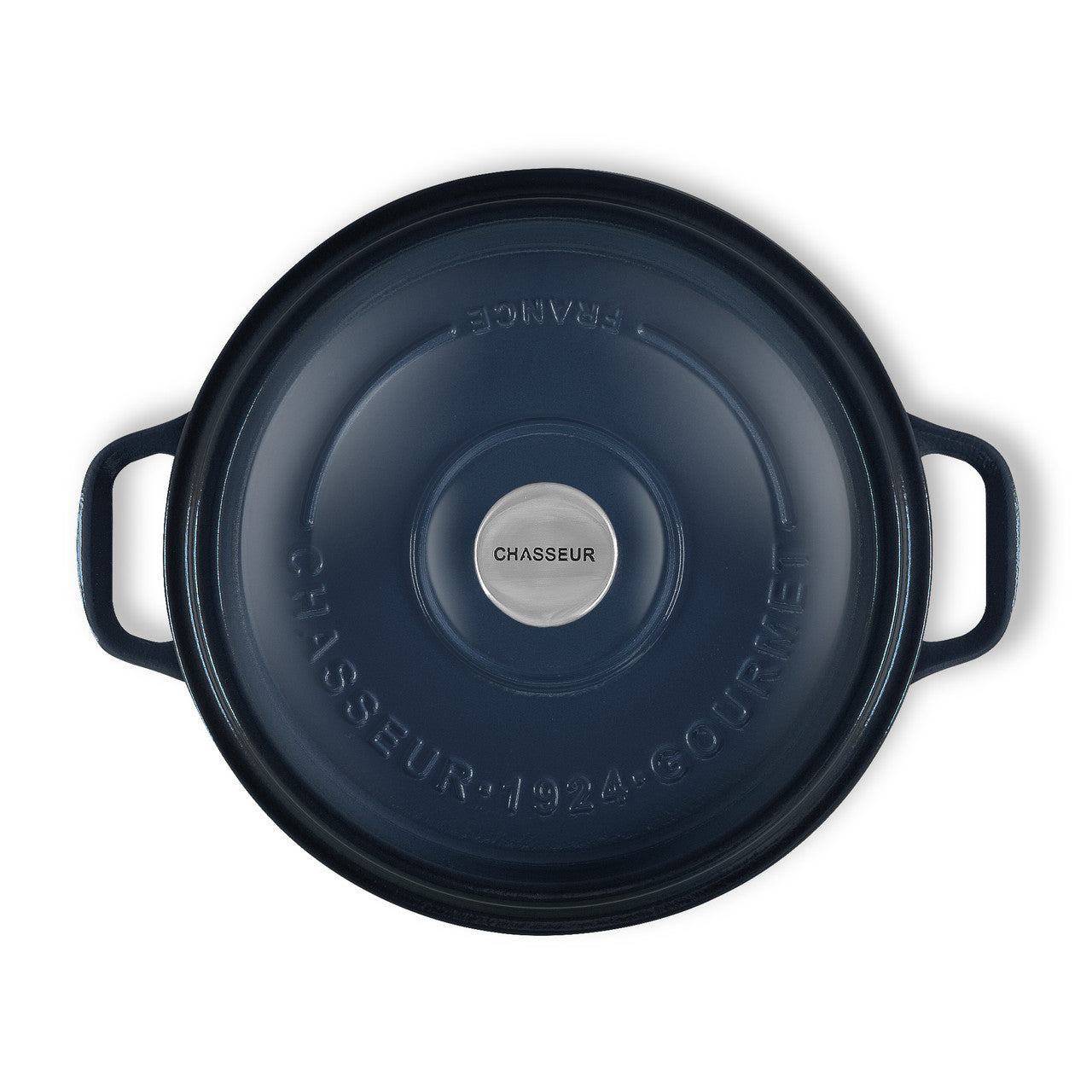 Gourmet Round French Oven 26cm/5 Litre, Cast Iron, Midnight Blue