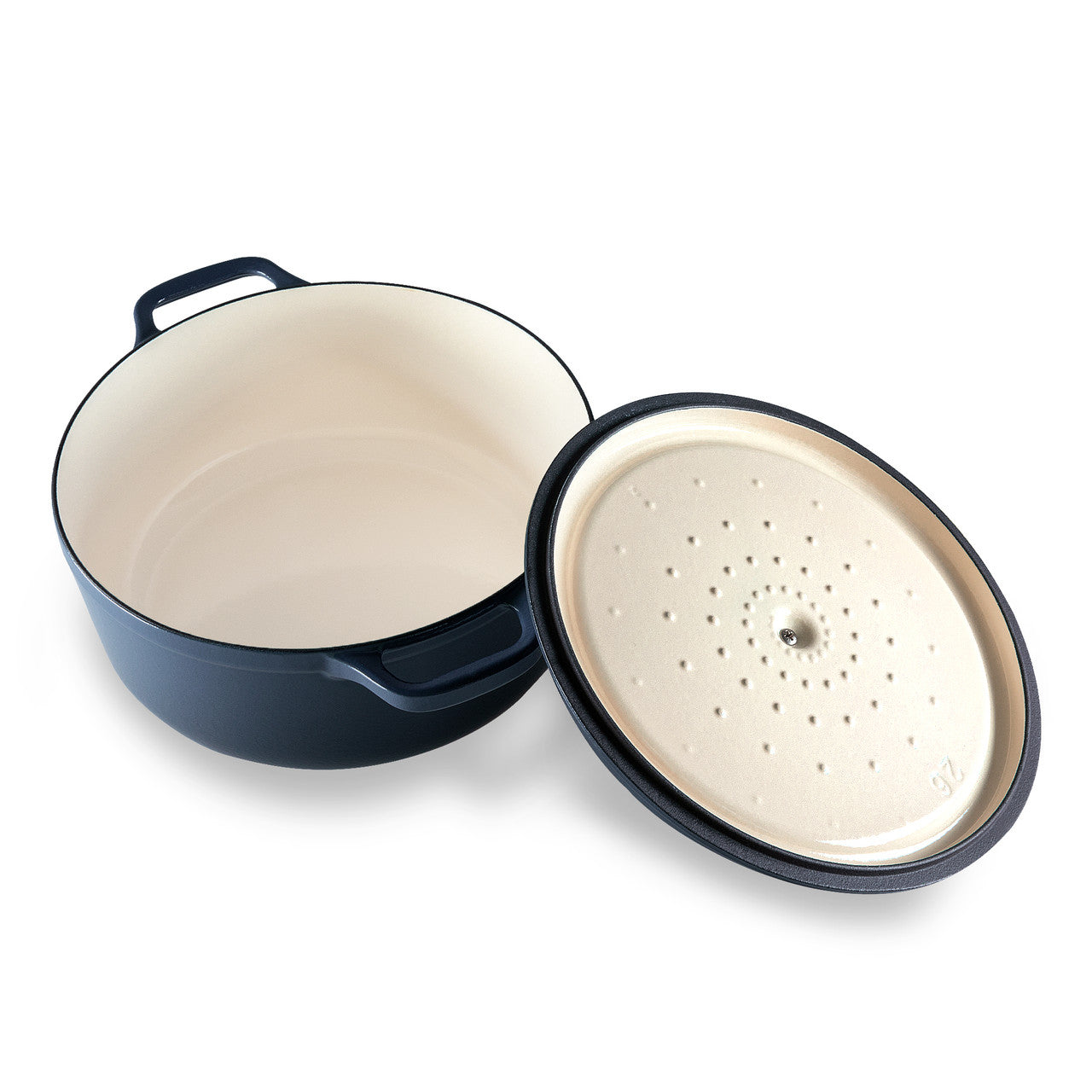 Gourmet Round French Oven 26cm/5 Litre, Cast Iron, Midnight Blue