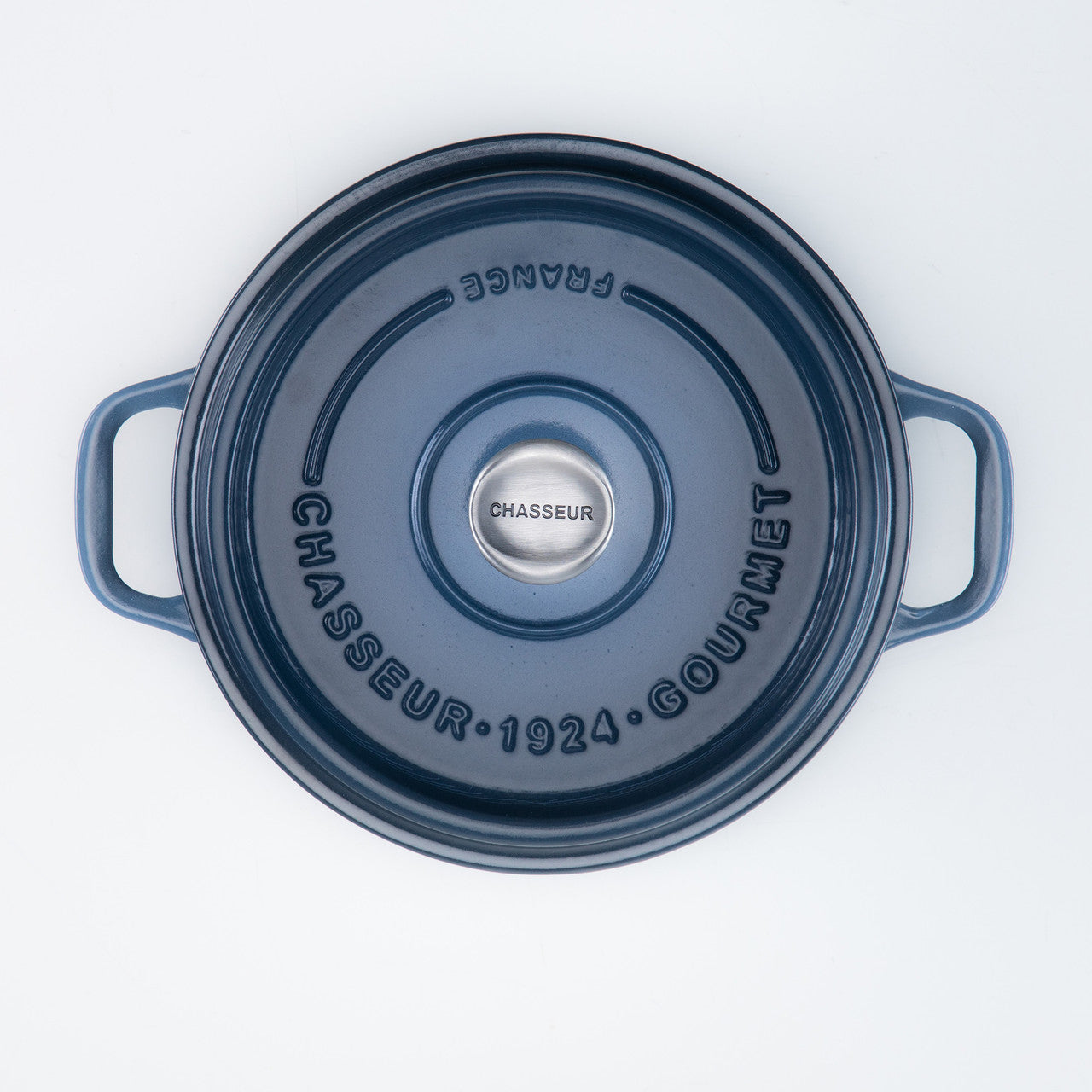 Gourmet Round French Oven 28cm/6.1 Litre, Cast Iron, Midnight Blue