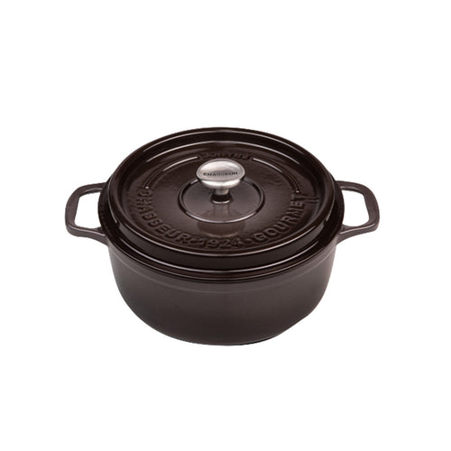 Gourmet Round French Oven 24cm/4 Litre, Cast Iron, Storm Grey