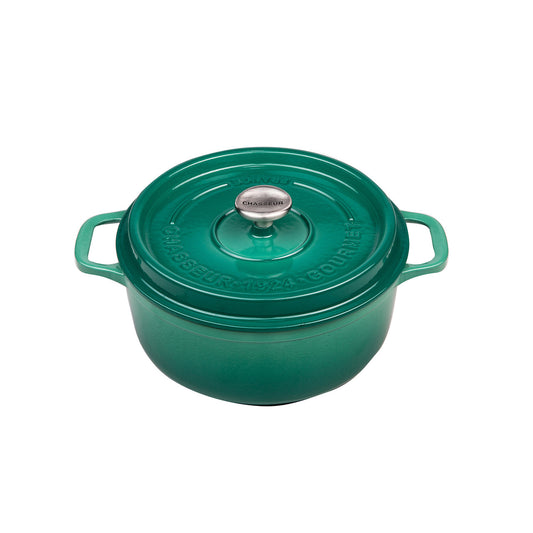 Gourmet Round French Oven 24cm/4 Litre Cast Iron, Jade