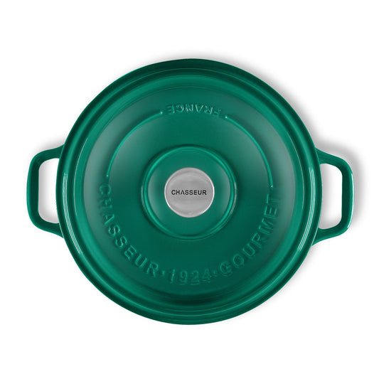 Gourmet Round French Oven 26cm/5 Litre Cast Iron, Jade