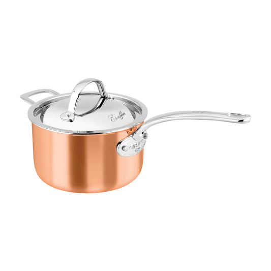 Escoffier Induction Saucepan w/helper handle 20 x 12cm/3 Litre, Copper