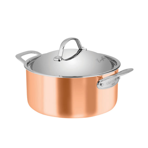 Escoffier Induction Casserole 24 x 11/5cm/4 Litre, Copper