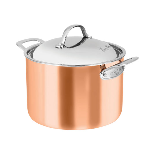Escoffier Induction Stock Pot 24 x 17/7 Litre, Copper