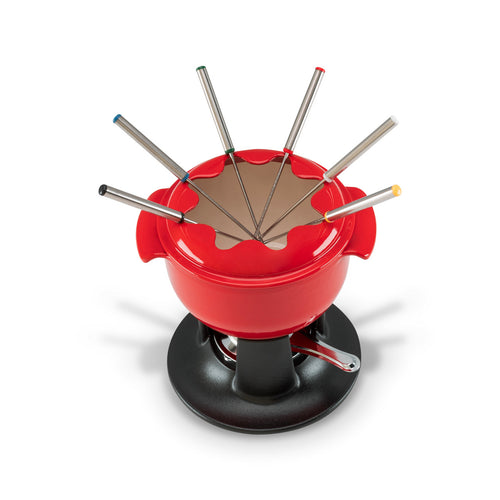 Fondue Set 21cm/1.4L, Cast Iron, Federation Red