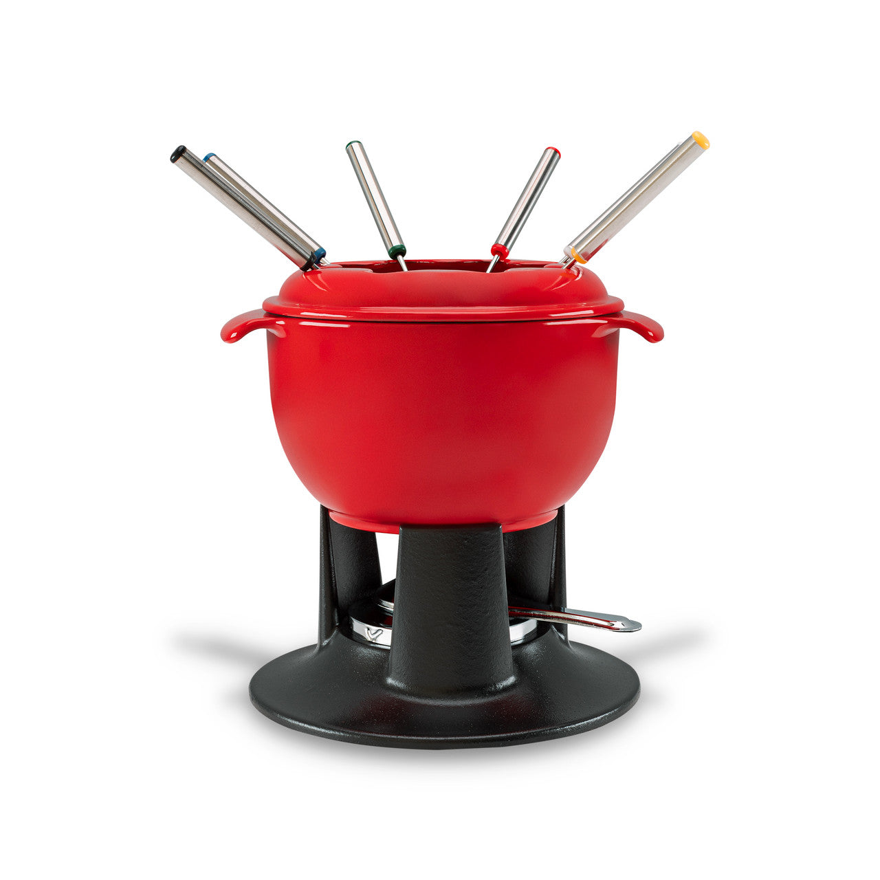 Fondue Set 21cm/1.4L, Cast Iron, Federation Red