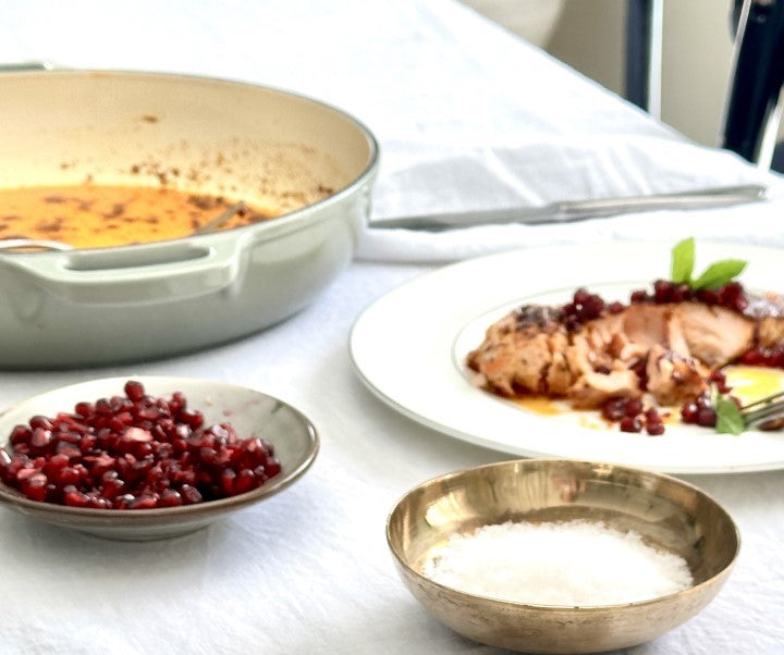 Maple Glazed Salmon with Pomegranate